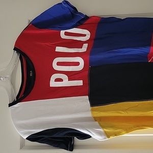 Polo multi-colored cotton dress